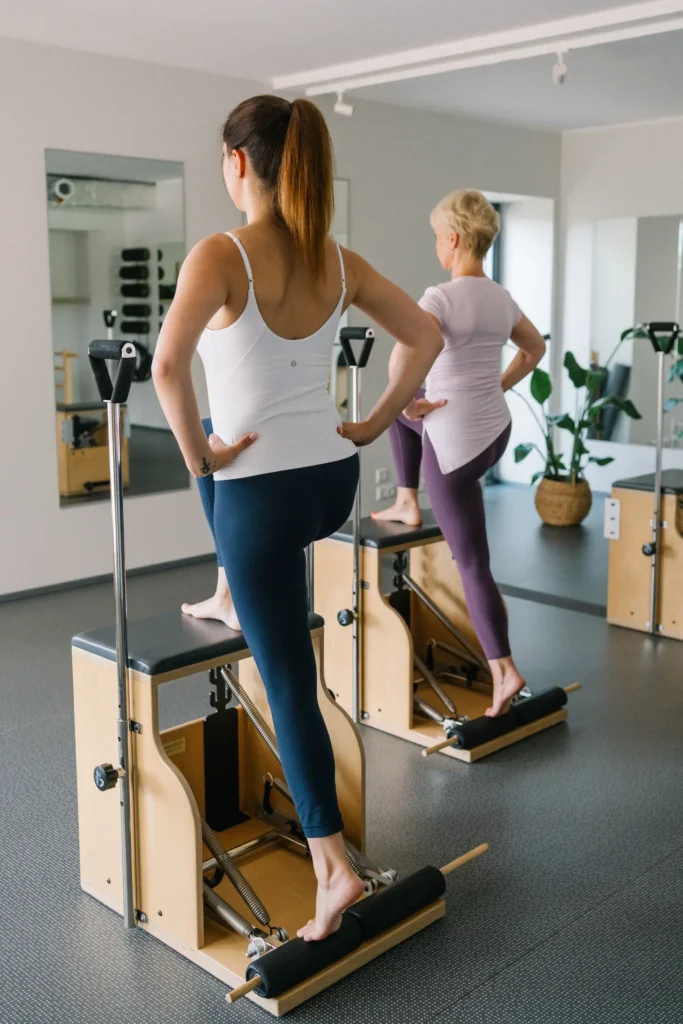Pilates seadmel kahekesi